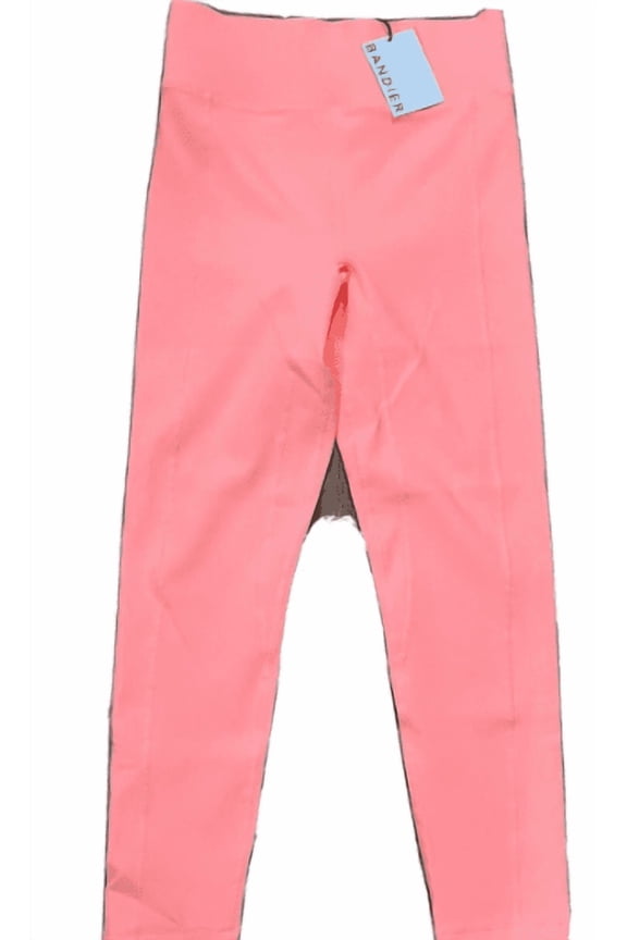 Women's Rib Center Stage Capri Hot Pink Leggings, Large