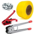 thumbnail image 1 of Banding Strapping Kit, Pallet Strapping Kit with Tensioner & Sealer Tool, 3200FT PP Plastic Banding, 200 Metal Seals, Reusable, Heavy-Duty Packaging Kit for Warehouse, Transportation, Home Use, 1 of 7