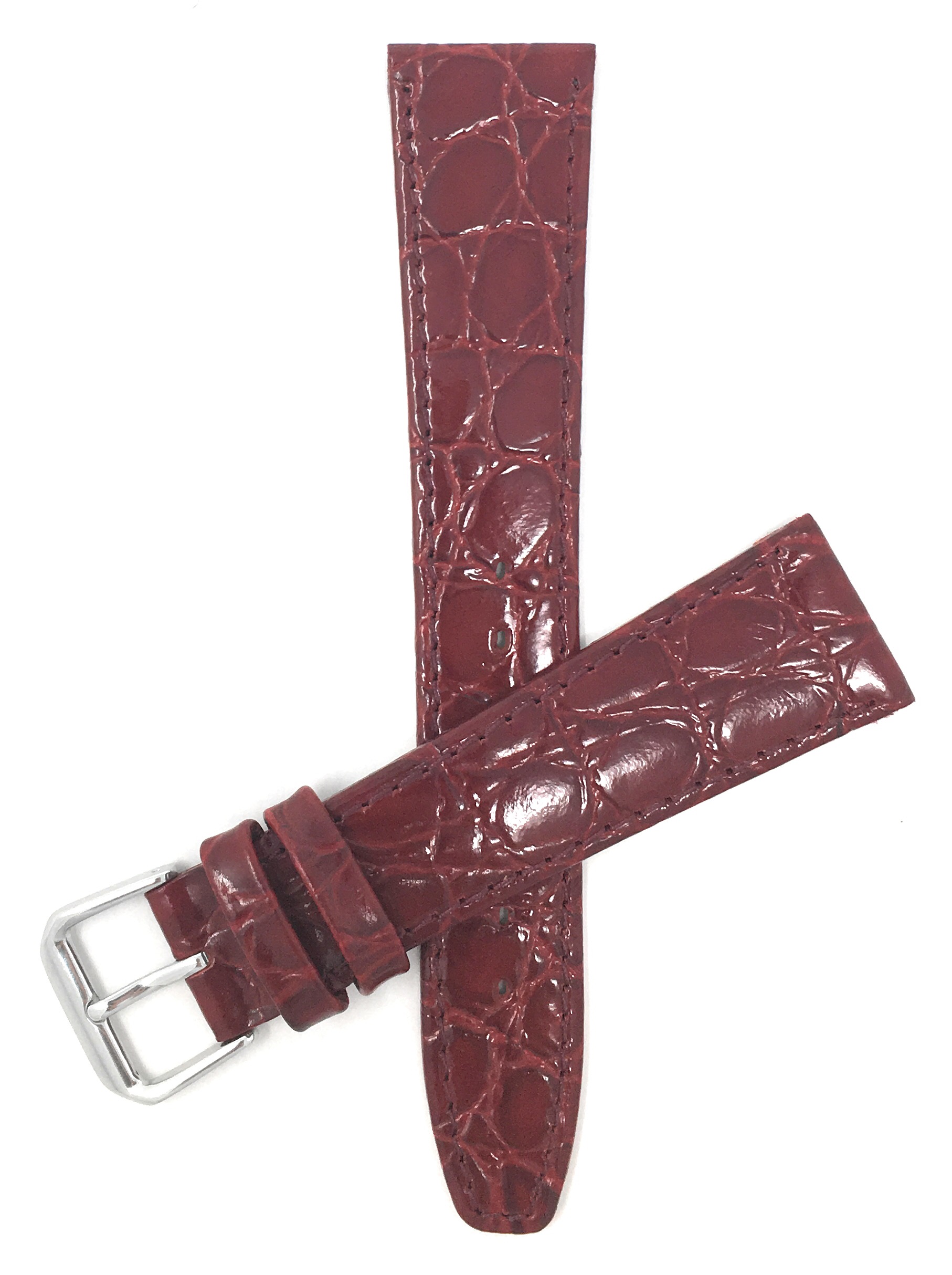 Bandini 12mm Womens Italian Leather Watch Band Strap - Burgundy ...