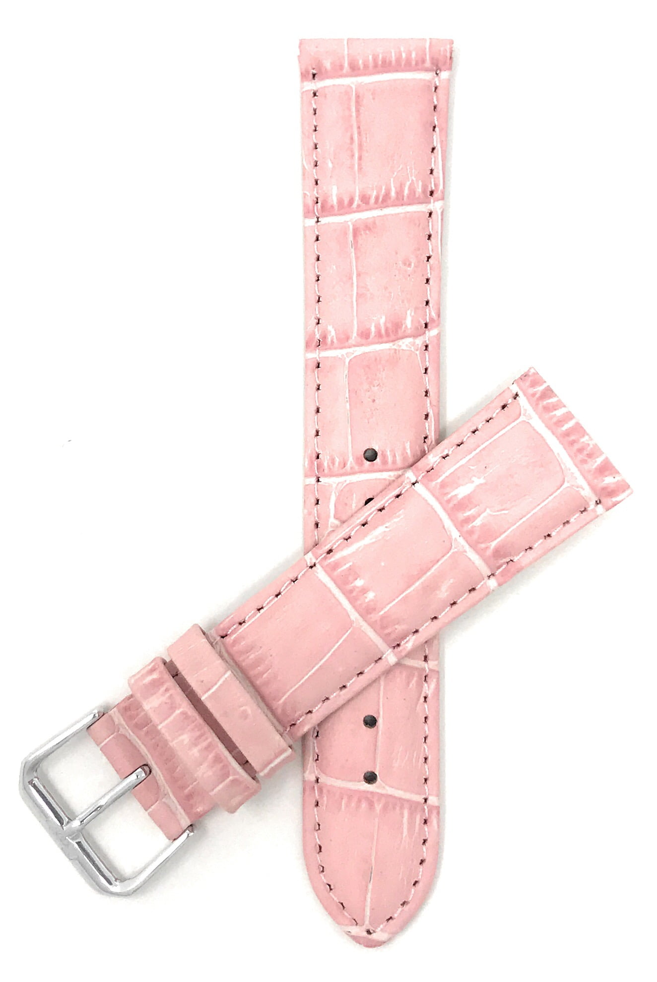 Bandini 12mm Womens Italian Leather Watch Band Strap - Pink - Alligator ...
