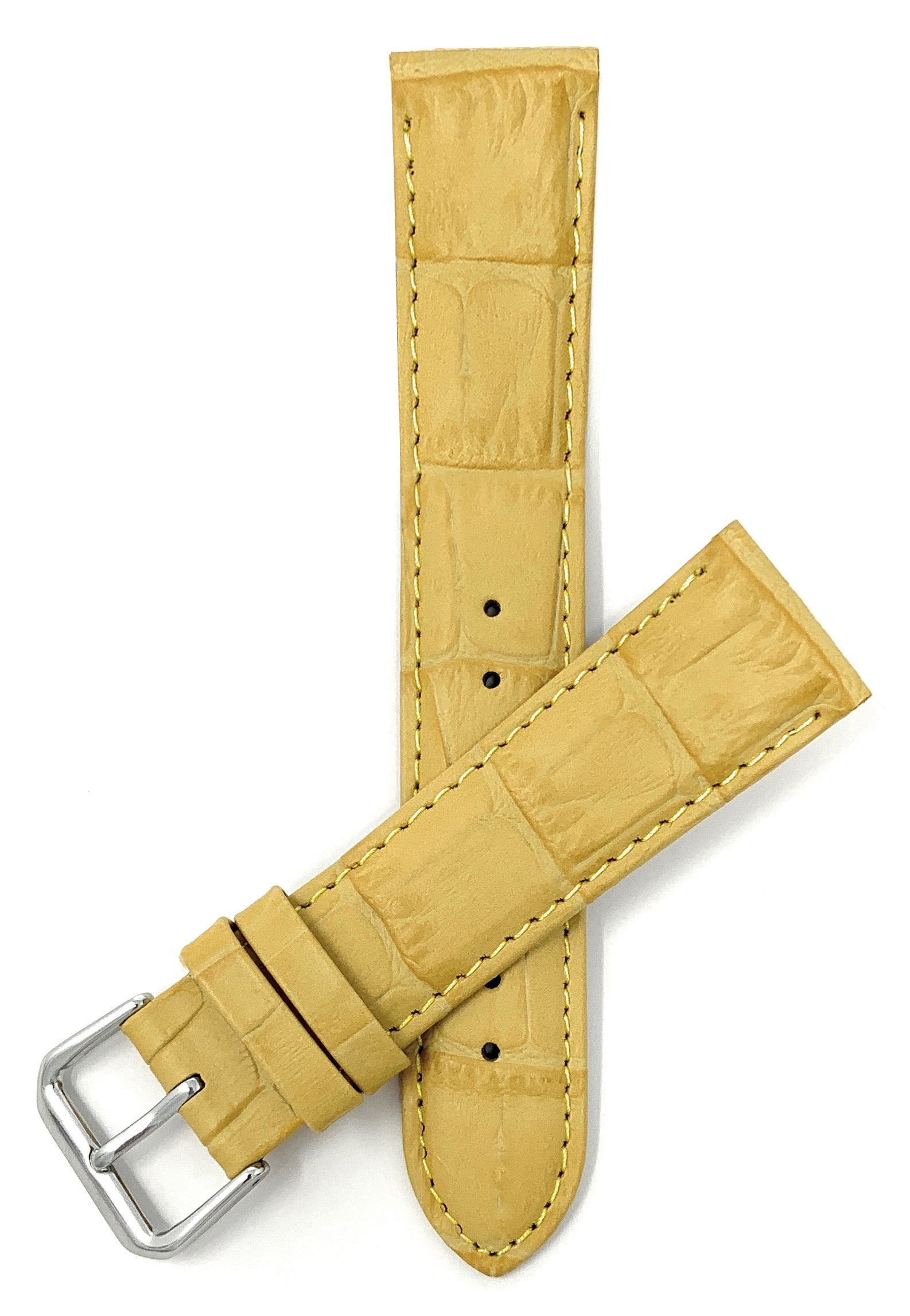 Bandini 12mm Womens Italian Leather Watch Band Strap - Yellow ...