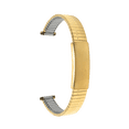 thumbnail image 1 of Bandini 13mm Gold Tone Stainless Steel Stretch Watch Strap for Women, Straight End, Adjustable Length Metal Expansion Watch Band, No Buckle, 1 of 6