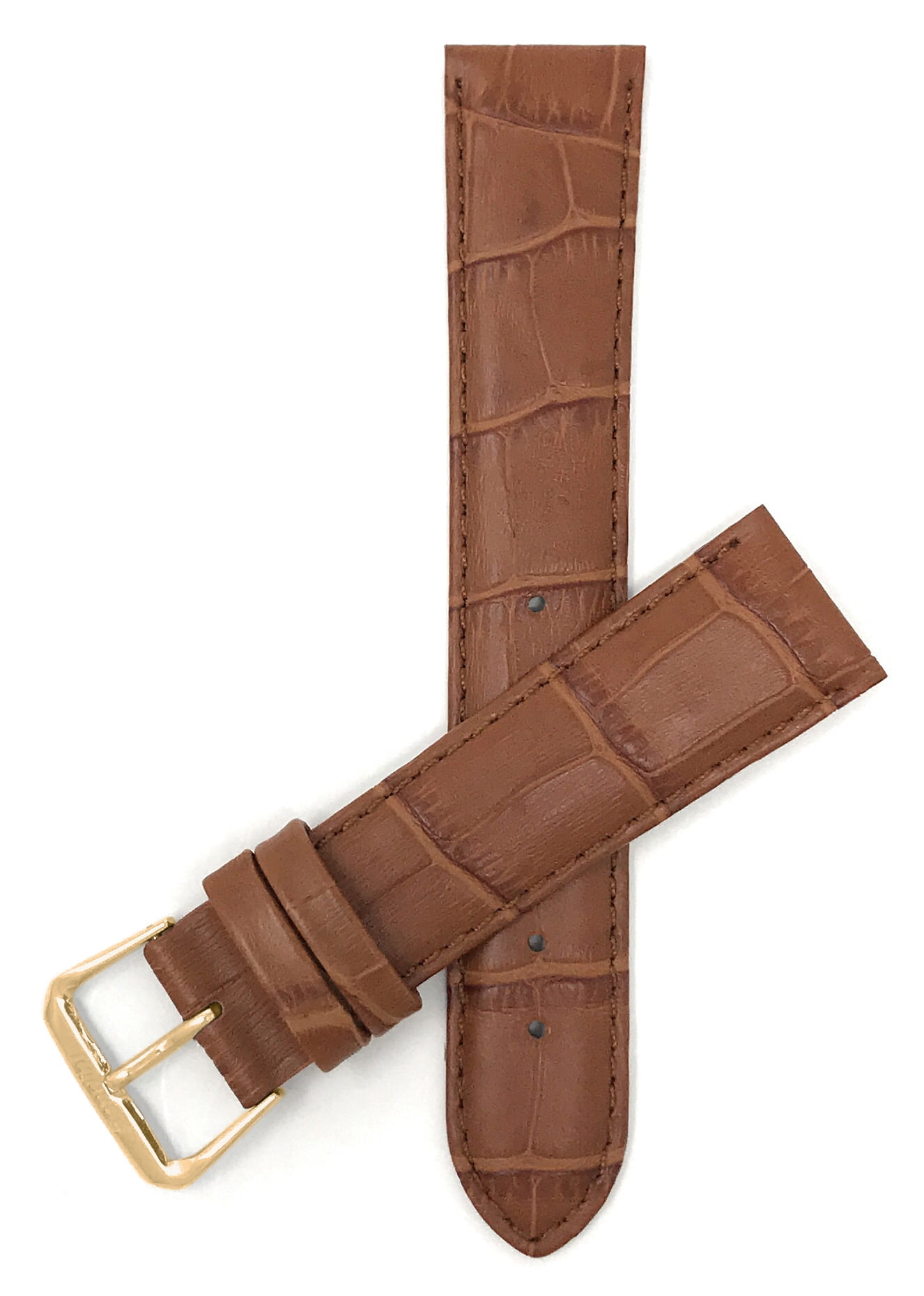 Bandini 14mm Womens Italian Leather Watch Band Strap - Tan - Alligator ...