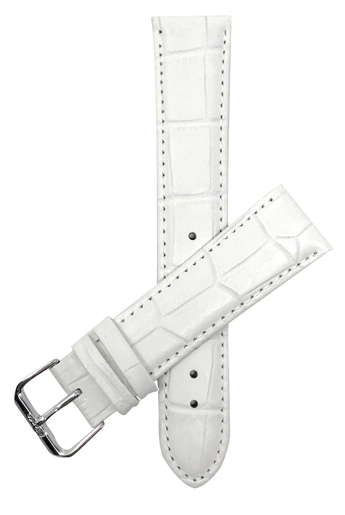 Bandini 14mm Womens Italian Leather Watch Band Strap - White ...