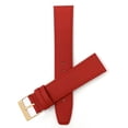 thumbnail image 1 of Bandini 16mm Womens Italian Leather Watch Strap Band - Red with Stitching - Classic - Slim - Gold Buckle, 1 of 4