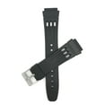thumbnail image 1 of Bandini 18mm Black Rubber Sports Watch Band Strap, 3 Grooves, 2 Spring Bars Included, 1 of 5