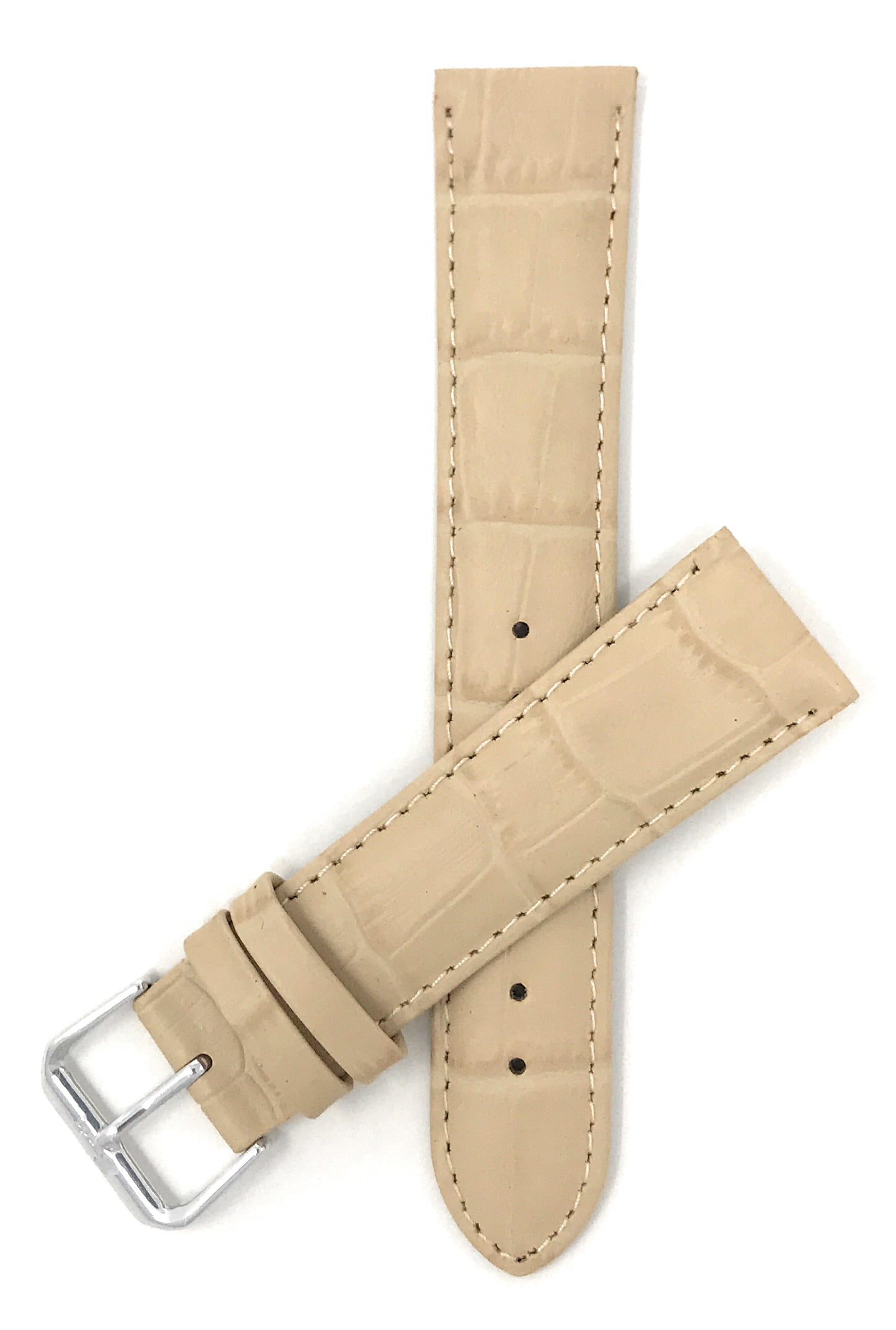 Bandini 18mm Womens Italian Leather Watch Band Strap - Beige ...