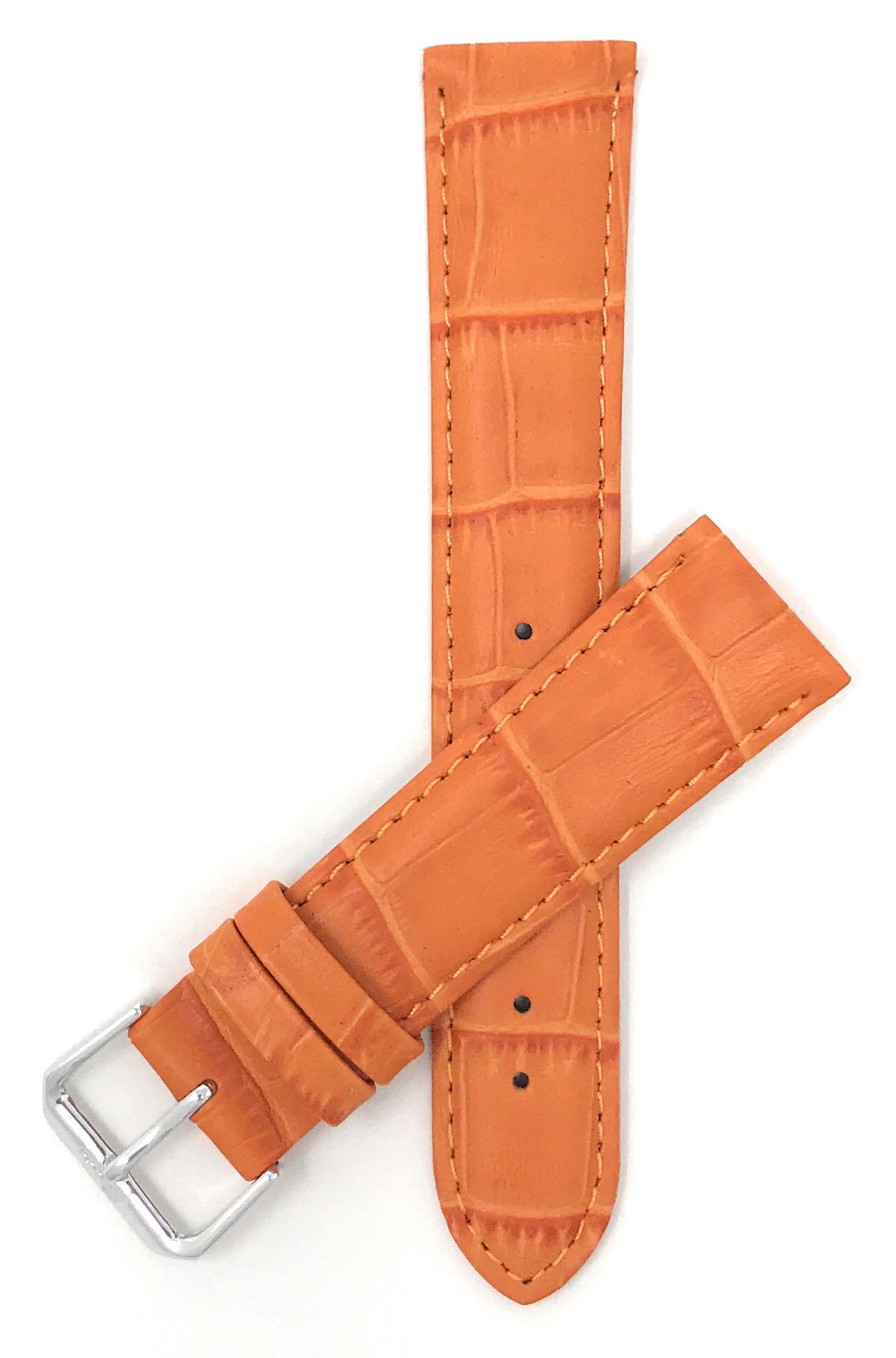 Bandini 20mm Womens Italian Leather Watch Band Strap - Orange ...