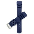 thumbnail image 1 of Bandini 22mm Rubber Watch Strap for Seiko Watch Band, 22mm Rubber Watch Band, Replacement Dive Watch Band for Original Seiko Watch Bands, Curved Lines - Blue Diver Rubber Watch Bands for Men, 1 of 6