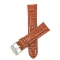 thumbnail image 1 of Bandini 24mm Mens Italian Leather Watch Band Strap - Tan - Alligator Pattern, 1 of 5