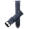 thumbnail image 1 of Bandini 24mm Mens Vintage Leather Watch Band Strap - Blue - Stainless Steel Buckle - Black Buckle, 1 of 2
