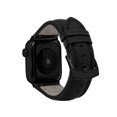 thumbnail image 1 of Bandini Band for Apple Watch Band Leather 44mm 45mm 42mm 41mm 40mm 38mm 49mm & Ultra for Men, Classic iWatch Band for Apple Watch Series 9 8 7 6 5 4 3 2 SE, Extra Long XL, Black Buffalo / Black, 1 of 8