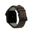 thumbnail image 1 of Bandini Band for Apple Watch Ultra Band Leather 49mm 45mm 42mm 41mm 40mm 38mm 44mm for Men, Padded iWatch Band for Apple Watch Series 9 8 7 6 5 4 3 2 1 SE - Brown / Black, 1 of 8