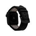 thumbnail image 1 of Bandini Band for Apple Watch Ultra Band Leather 49mm 45mm 42mm 41mm 40mm 38mm 44mm for Men, Padded iWatch Band for Apple Watch Series 7 9 8 6 5 4 3 2 1 SE - Black / Black, 1 of 8