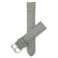 thumbnail image 1 of Bandini Grey 12mm Watch Strap Band, Leather, Alligator Pattern, 1 of 5