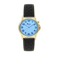 thumbnail image 1 of Bandini Mens Glow Watch - Leather Rally Strap - 38mm Analog Men's Easy to Read Watch with Light, Light Up Watches, Quartz, White Dial, Big Numbers, Glow in Dark Hands - Gold Tone / Black and Yellow, 1 of 6