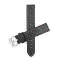 thumbnail image 1 of Bandini Mens Leather Rally Strap - Breathable Perforated Racing Watch Band - Replacement Racer Rally Band for Classic and Smart Watch - Black and Red 18mm Watch Band, 1 of 5