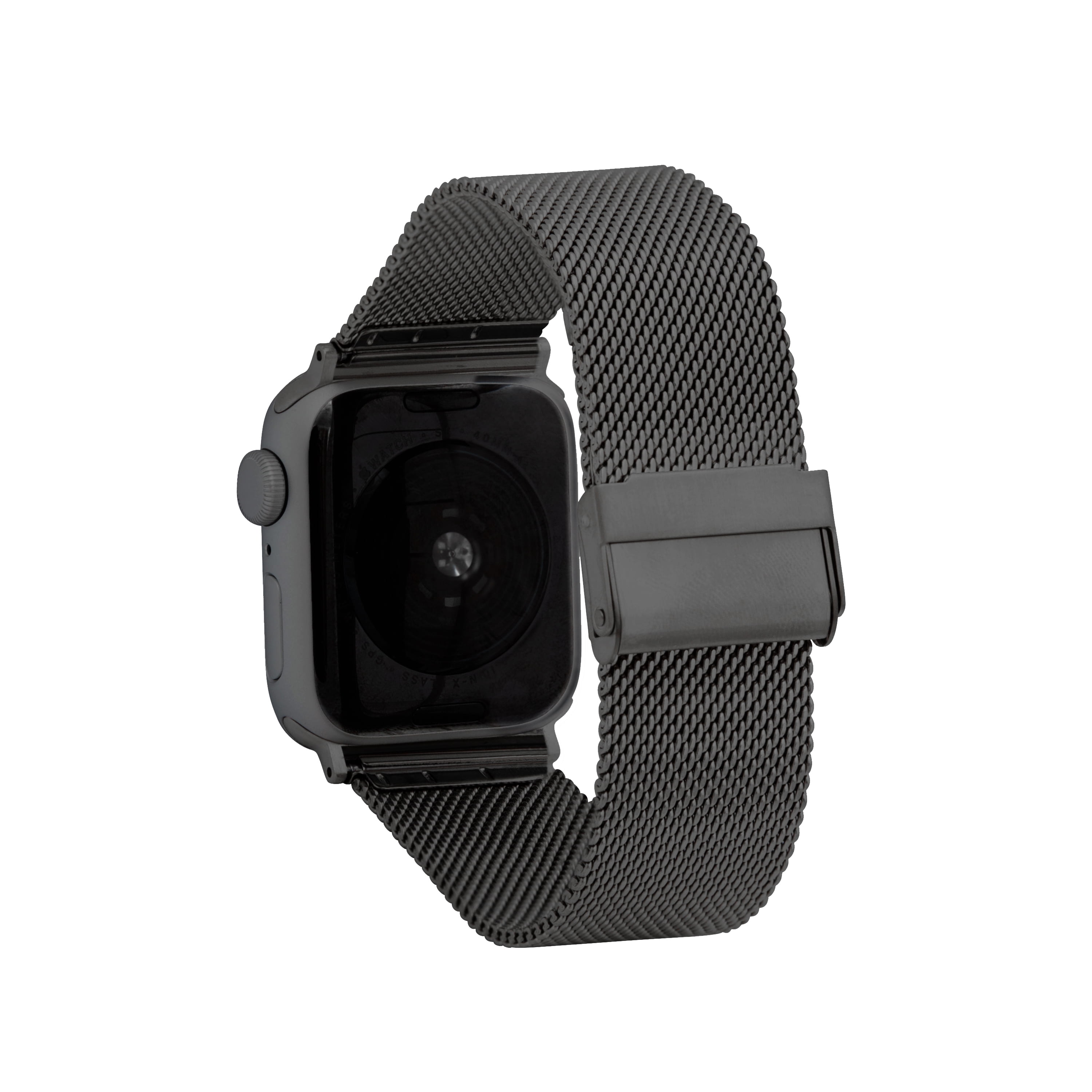 Apple Watch with Black Mesh Band series 8 stainless steel Tapered Mesh Apple Watch Band | BURGA main image 3