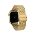 thumbnail image 1 of Bandini Mesh Band for Apple Watch Band 38mm 44mm 45mm 42mm 41mm 40mm Ultra 49mm, Women Men, Stainless Steel Strap for Metal Apple Watch Band Series 9 8 7 6 5 4 3 2 1 SE & iWatch - Gold / Thick Mesh, 1 of 8