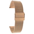 thumbnail image 1 of Bandini Mesh Watch Band, Stainless Steel Watch Band, Metal Watch Bands For Men / Women, Fold Over Watch Band Clasp, Adjustable Length Watch Strap, 24mm Metal Watch Band, Rose Gold Tone / Fine Mesh, 1 of 7