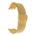 thumbnail image 1 of Bandini Mesh Watch Band, Stainless Steel Watch Band, Metal Watch Bands For Men / Women, Fold Over Watch Band Clasp, Adjustable Length Watch Strap, 24mm Metal Watch Band, Gold Tone / Fine Mesh, 1 of 6