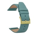 thumbnail image 1 of Bandini Quick Release Leather Watch Band - Baby Blue - Classic - Slim Replacement Watch Strap for Classic and Smart Watch Bands - Gold Buckle - 22mm Watch Bands for Men, 1 of 6