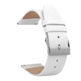 thumbnail image 1 of Bandini Quick Release Leather Watch Band - White - Classic - Slim Replacement Watch Strap for Classic and Smart Watch Bands - Silver Buckle - 14mm Watch Bands for Women, 1 of 6