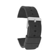thumbnail image 1 of Bandini Soft Rubber Silicone Watch Band - Replacement Watch Strap For Skagen Watches- Smooth - Attaches with Pushpins - Waterproof - Stainless Steel Buckle - Black (Black, 20mm), 1 of 1