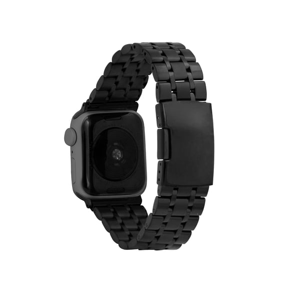 Bandini Stainless Steel Band for Apple Watch Metal Band 41mm 40mm 38mm for Women Men, Replacement Strap for Metal Apple Watch Band Series 9 8 7 6 5 4 3 2 1 SE & iWatch - Black