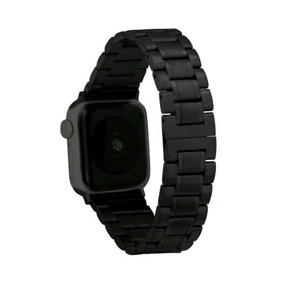 Bandini Stainless Steel Band for Apple Watch Metal Band 44mm 45mm 42mm 41mm 40mm 38mm Ultra 49mm for Men, Replacement Strap for Metal Apple Watch Band Series 9 8 7 6 5 4 3 2 1 SE & iWatch - Black