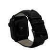 thumbnail image 1 of Bandini Triple Extra Long XL Leather for Apple Watch Band 45mm 44mm 42mm 41mm 40mm 38mm 49mm & Ultra for Men Large Wrist, Alligator Style for iWatch Band Series 9 8 7 6 5 4 3 2 1 SE - Black / Black, 1 of 8