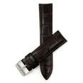 thumbnail image 1 of Bandini Vegan Watch Band - Premium Faux Leather Watch Strap - 12mm Brown - Alligator Pattern, 1 of 5