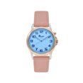 thumbnail image 1 of Bandini Womens Glow Watch - Leather Band - 28mm Analog Women's Easy to Read Wrist Watch with Light, Light Up Watches, Quartz, White Dial, Big Numbers, Glow in Dark Hands - Rose Gold Tone / Blush Pink, 1 of 6
