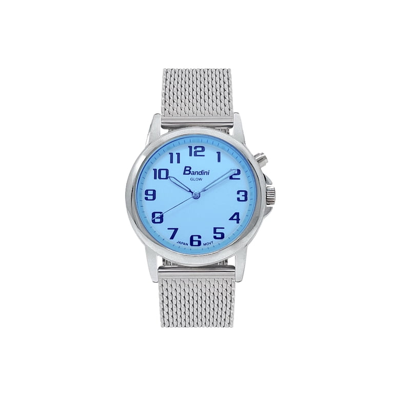 Bandini Womens Mesh Light Up Glow Watch - Stainless Steel  display picture 1