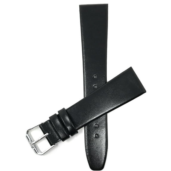 Bandini leather watch band - slim classic watch strap for men and women - 22mm 20mm 18mm 24mm 16mm 14mm 12mm 10mm 8mm 6mm (Also available in extra long, XL length) Black or Brown