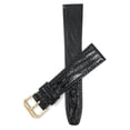 thumbnail image 1 of Bandini leather watch band - slim classic watch strap for men and women - 22mm 20mm 18mm 24mm 16mm 14mm 12mm 10mm 8mm 6mm (Also available in extra long, XL length) Black or Brown, 1 of 2