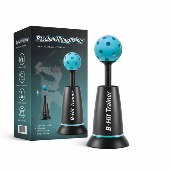 Tee Popper, Durable Nylon Strength, Batting Tee for Perfect Swings, Baseball Training for Hitting Without a Pitcher 1 Popper Ball Included