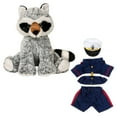 thumbnail image 1 of Bandit the Raccoon 16 Inch Plush in U.S. Marines Dress Blues Patriotic Ideal Stuffed Toy for Kids, 1 of 5