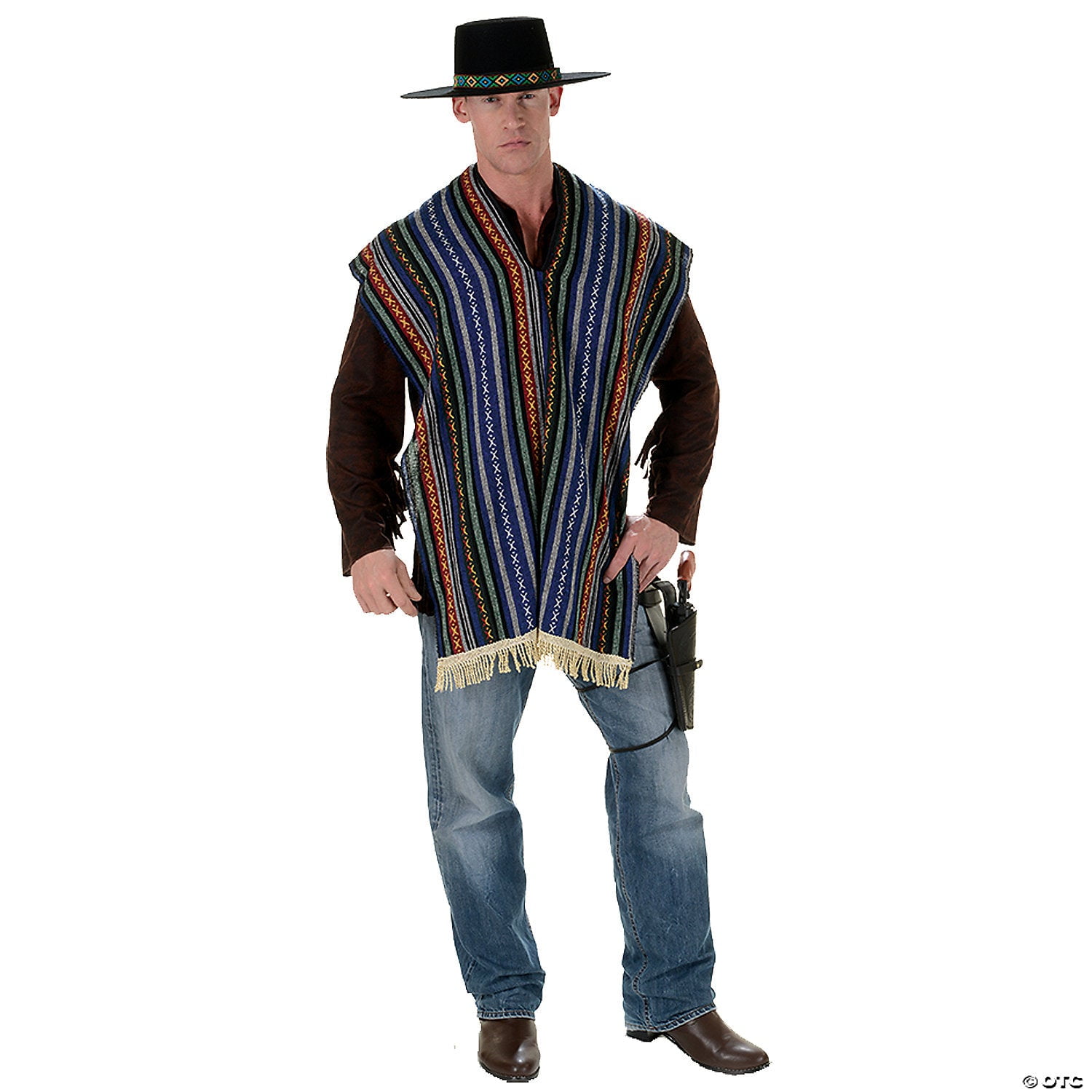 Bandito Serape Men's Adult Halloween Costume, One Size, (42-46