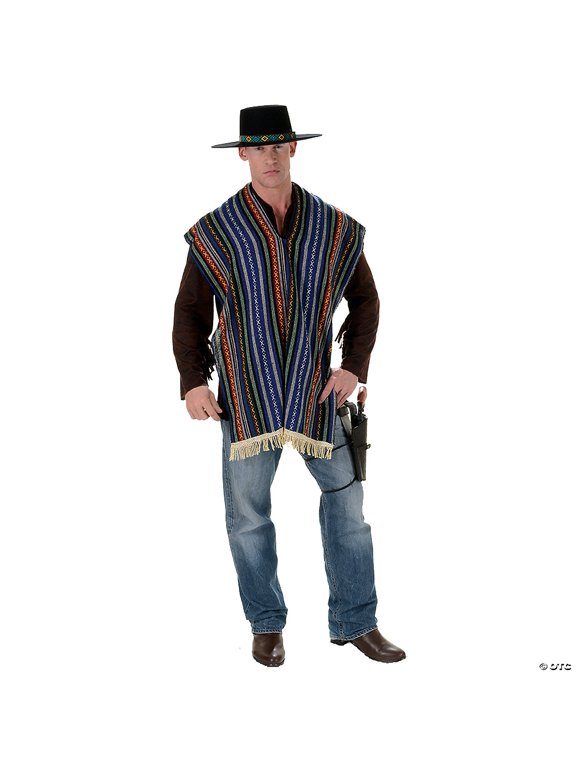 Bandito Serape Men's Adult Halloween Costume, One Size, (42-46)