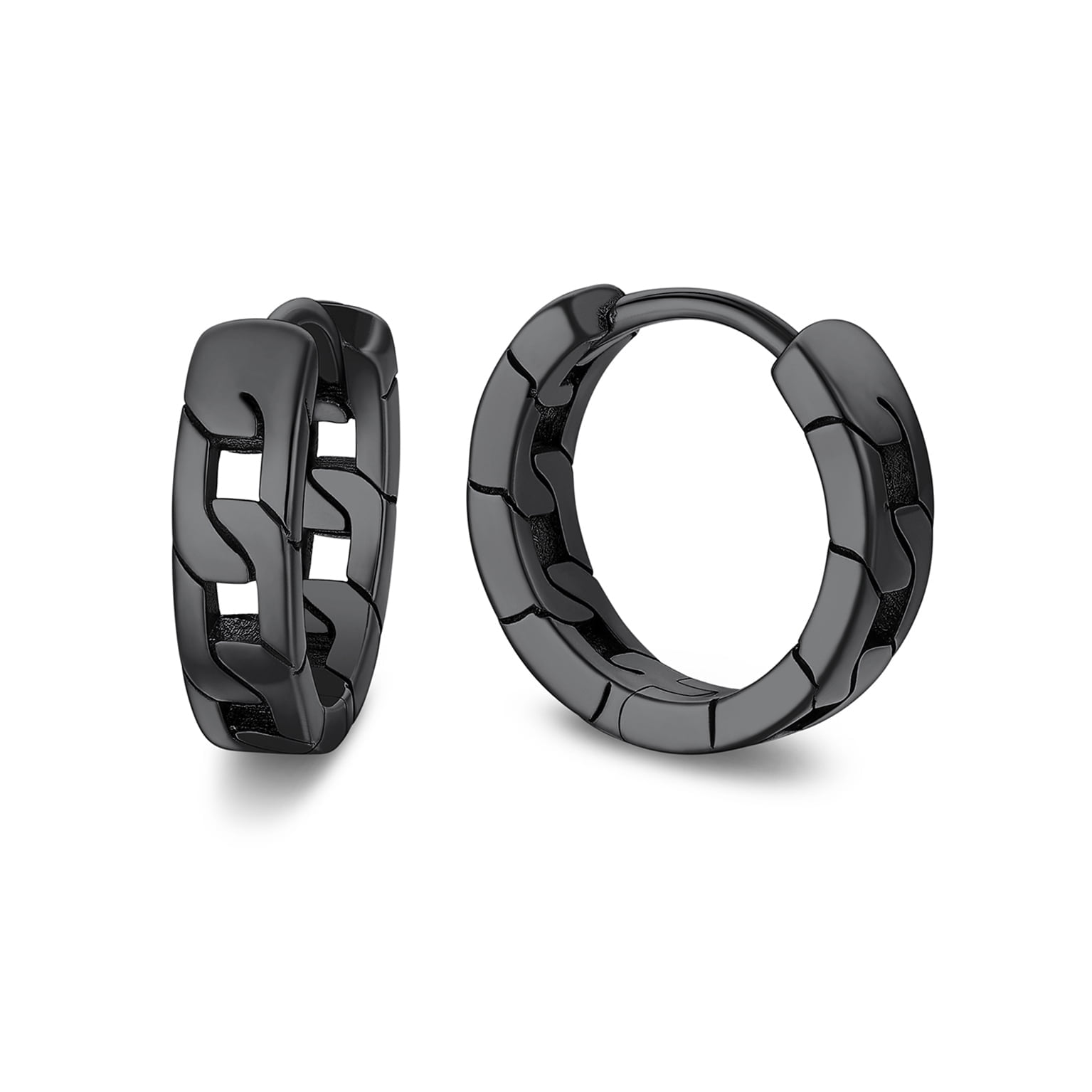 Black Hoop Men Earrings Zales 1/4 Diamond Huggie Hoop Earrings In