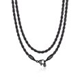 thumbnail image 1 of Bandmax 3MM Black Long Twisted Rope Chain for Men Women 28 Inch Stainless Steel Layer Chain Necklaces Solid Cable Rope Chain for Pendant Jewelry Gift, 1 of 9