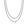 thumbnail image 1 of Bandmax 3MM Long Twisted Rope Chain for Men Women 28 Inch Stainless Steel Layer Chain Necklaces Solid Cable Rope Chain for Pendant Jewelry Gift, 1 of 9