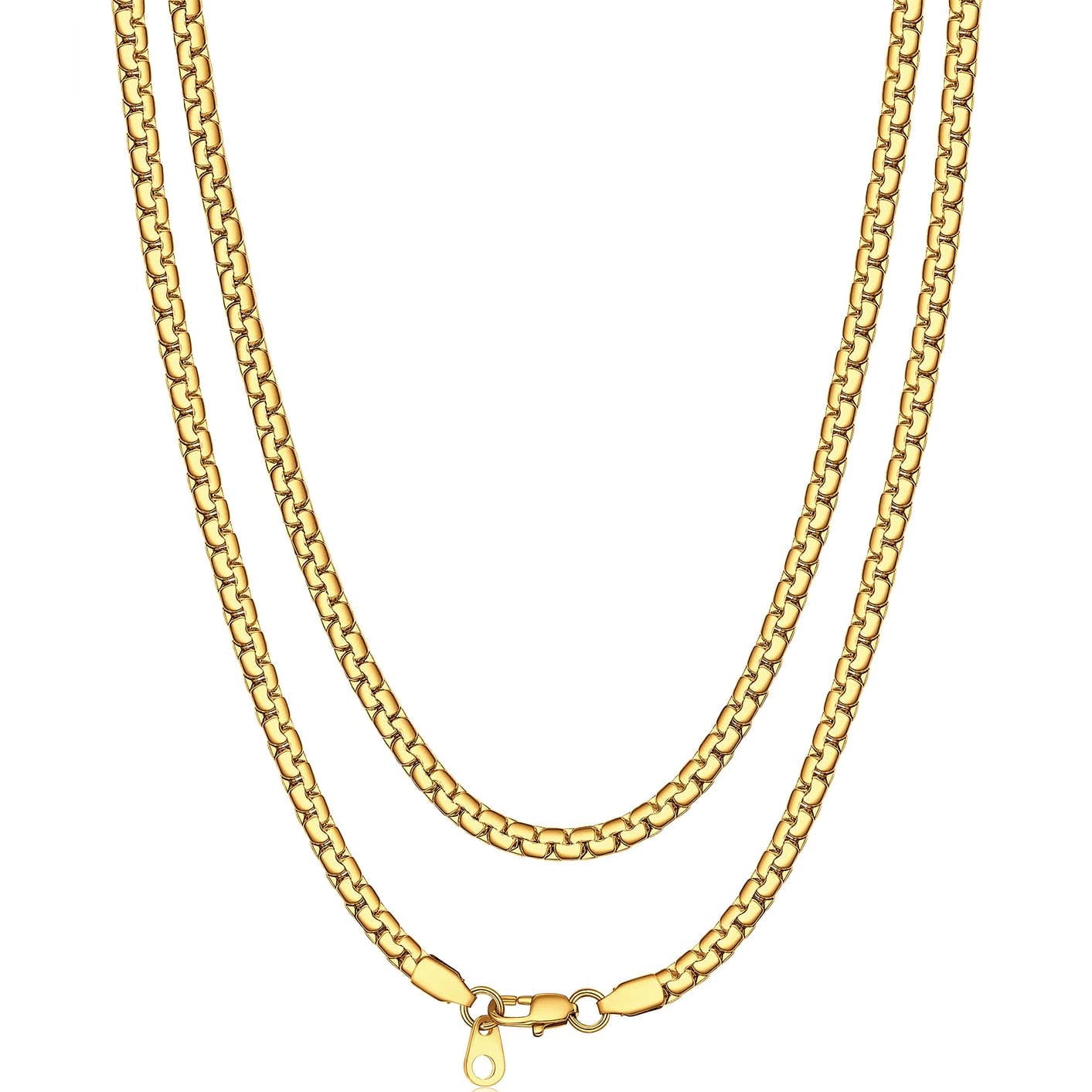Bandmax Men's Necklace – Stainless Steel Knights Templar Cross Pendant With 22" Spiga Chain