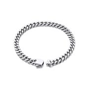 Bandmax 5MM Wide Cuban Chain Bracelet for Men Women Fathers Day Gift for Son Dad Husband Stainless Steel Hip Hop Biker Wristlet Anklet Chain Jewelry