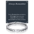 thumbnail image 1 of Bandmax 8MM Stainless Steel Cuban Chain Bracelets for Men Women Miami Curb Link Hand Chain Father's Day Birthday Anniversary Christmas Gift with Card for Always Remember, 1 of 8
