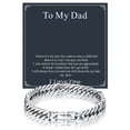 thumbnail image 1 of Bandmax 8MM Stainless Steel Cuban Chain Bracelets for Men Women Miami Curb Link Hand Chain Special Father's Day Birthday Gift with Card To Dad, 1 of 8