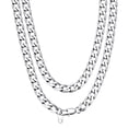 thumbnail image 1 of Bandmax 9MM Cuban Link Chain Necklace for Men Women Stainless Steel Flat Curb Chain 26 Inches Mens Jewelry Birthday Father Day Gift for Dad Son Husband Grandpa, 1 of 9