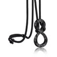 thumbnail image 1 of Bandmax Black Viking Runes Pendant Necklace for Men Women Infinity Knot Pendant with Adjustable Leather Rope Chain Gift for Birthday Father's Day, 1 of 10