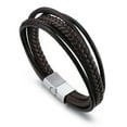 thumbnail image 1 of Bandmax Braided Leather Bracelet for Men Multi-layer Cuff Bangle Bracelet for Birthday Valentine's Father's Day Gift, 1 of 8